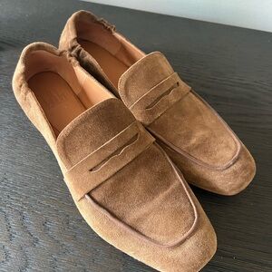 Billi Bi Copenhagen Tan Suede Loafer 38 Womens